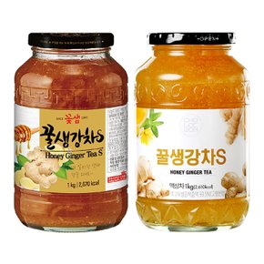 초록원 꿀생강차S 1kg +꽃샘 꿀생강차S 1kg (2kg)