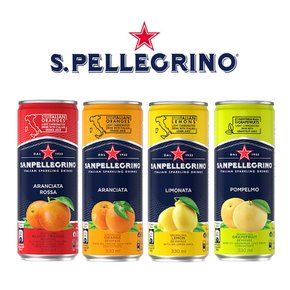 산펠레그리노 과즙탄산 4종 믹스팩 330ml x 16캔 로사 자몽 레몬 오렌지