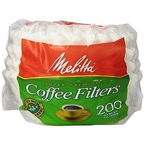 Melitta Basket Coffee Filters White (8 to 12-Cup) 200-Count Filters [] [메리타] 8~12컵용