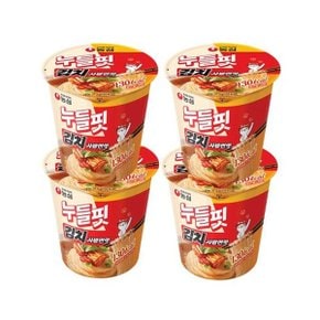 농심 누들핏 김치사발면맛 37.5g x 4개 / 저칼로리 컵라면 소컵