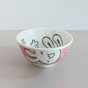 나고미도자기 캐릭터 토끼 대접 국그릇 일본 도자기 식기