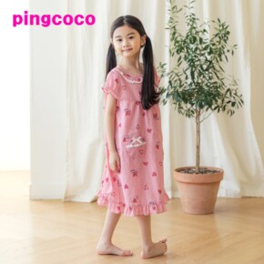 핑코코 핑코코캣 여아동 반팔잠옷 드레스