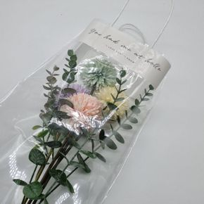 꽃다발 포장 봉투 꽃 비닐 포장지 쇼핑백 선물 쿠키 꽃포장지 부직포 습자지 투명 OPP 중 X ( 10매입 )