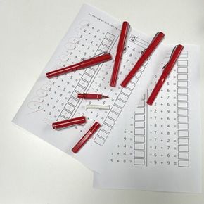 빨간 채점색연필 학교 선생님선물
