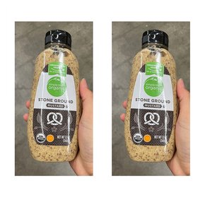 [해외직구]오가니컬리 그로운 스톤 그라운드 머스타드 340g 2팩 Organically Grown Stone Ground Mustard 12oz