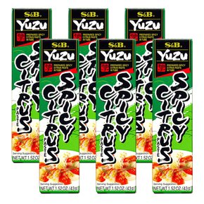 에스앤비 유즈 코쇼 유자 고추 와사비 페이스트 43g X 6개 S&B Yuzu Kosho Spicy Citrus Paste
