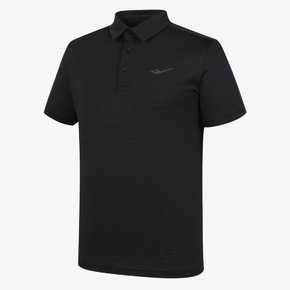 남자 블랙 기능성 스트라이프 반팔 카라티 / 남성 여름 피케셔츠 카라티셔츠 티 PW3MS22M362