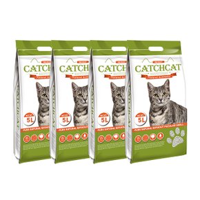 [무료배송] 캐츠캣 천연 벤토나이트 무향 대용량 고양이모래 5L 4개 (총 20L)