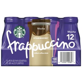 starbucks스타벅스  프라푸치노  모카  차가운  커피  음료  269.3g  유리병  12개