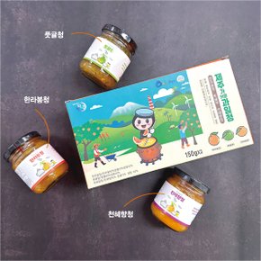 제주가 키운 과일청 (한라봉, 풋귤, 천혜향/ 150g x 3병입)