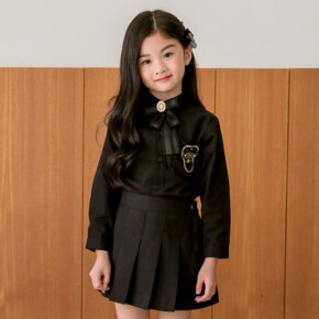 바이올라 여아 정장 (셔츠+치마)(1-19호) 블랙 교복 유아 어린이 돌 두돌 주니어 초등 중학생