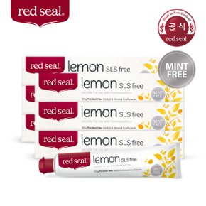 [국내공식판매]레드씰 레몬 SLS free 치약 100g X 6개/레몬,라임 오일 함유