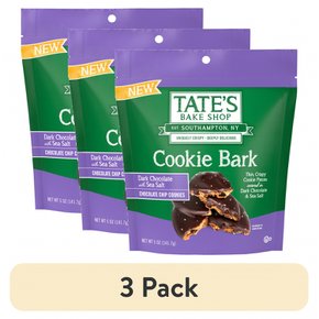 Tate테이츠 (3팩) 베이크 샵 쿠키 바크, 다크 초콜릿 앤 씨솔트 초콜릿 칩 쿠키, 141.7g