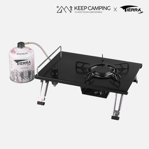 [KEEP캠핑] 티에라 세라믹 플랫 테이블 버너 플레이트 원터치 고화력 캠핑용 스토브
