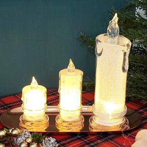 LED 캔들 크리스탈 무드등 대형 오브제 크리스마스 장식 홈파티