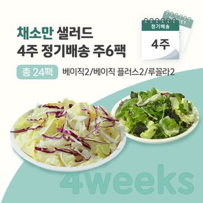 채소만 샐러드 4주 정기배송 (베이직2+베이직 플러스2+루꼴라2)