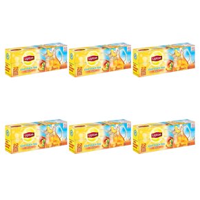 [해외직구]립톤 블랙 아이스티 티백 피치 4.4g 22입 6팩/ Lipton Iced Tea Bags Peach 3.2oz