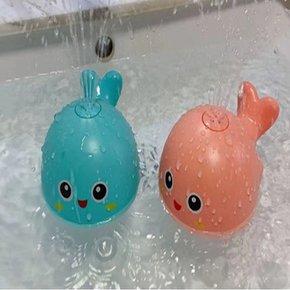KOS 푸마네 불빛나는 분수돌고래  조명 자동센서  아기 물놀이 목욕장난감
