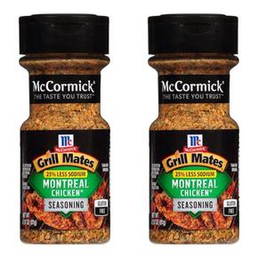 [해외직구] McCormick 맥코믹 25% 나트륨 감소 몬트리올 치킨 시즈닝 81g 2팩