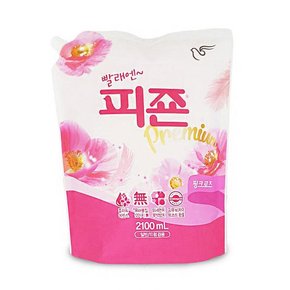 [키멘션] 피죤 섬유유연제 핑크로즈 2100ml 리필 파우치