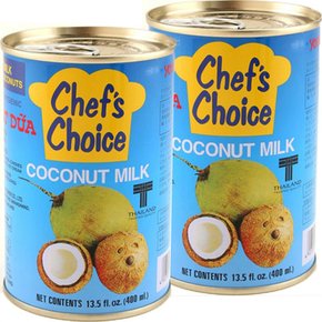 (유우키) 코코넛 밀크 코코넛 밀크(4호캔) 400g 1세트(2캔) 유우키 식품