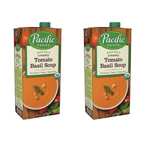 [해외직구]Pacific Foods Creamy Tomato Basil Soup 퍼시픽푸드 크림 토마토 바질 스프 32oz(946ml) 2팩