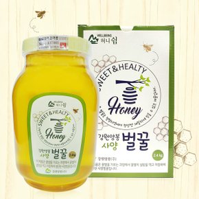 허니드림 사양벌꿀2.4kg(pet) /칼라박스포장