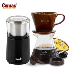 핸드드립 홈카페 2종세트(DN4/ME2) 커피그라인더+드립세트[커피용품/커피서버/커피드리퍼/커피필터]