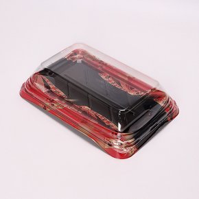 [BP] PS 초밥 8p 포장 용기 XYW-1001 RED / 뚜껑포함 1박스 300세트