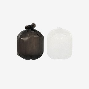 배접 비닐봉투 소 40L 100장 쓰레기 재활용 봉지 음식물 리터 휴지통 백색 검정