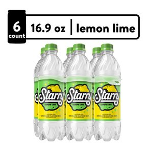 [해외직구] 스태리  레몬  라임  맛  소다  팝  16.9  Fl  온스  6팩  병  식품  음료  드링크  탄산  청량  음료수