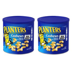 [해외직구]플랜터스 캐슈넛 하브앤피스 씨솔트 1.3kg 2팩/ Planters Cashews Halves & Pieces Sea Salt 46oz