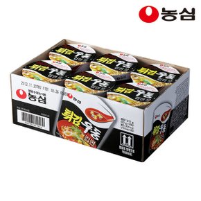 농심 튀김우동 소컵 62g x6입 무배