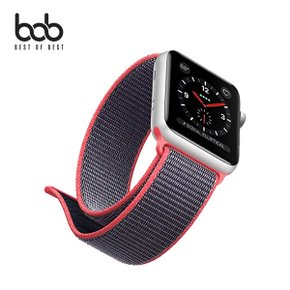 bob 애플워치 전용 우븐 나일론 벨크로 스포츠 루프 밴드 Apple Watch 8 울트라 7 SE 6 5 4세대