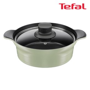 [Tefal] 테팔 인덕션 티타늄 아로마 통주물 전골냄비 24cm