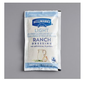 [해외직구]헬만스 라이트 랜치 드레싱 패킷 43g 102팩 Hellmanns Light Ranch Dressing Packet 1.5oz