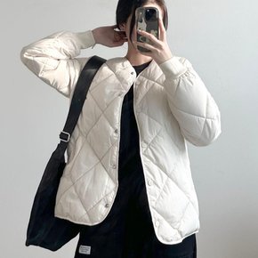 [옷자락] 여자 겨울 데일리 깔깔이 누빔 퀼팅 경량 패딩 자켓