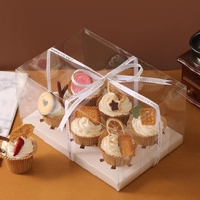 투명 커버 머핀 컵케이크 케이스 포장 선물 박스