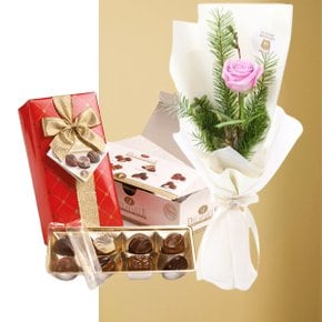 온리 핑크 로즈+벨기에 초콜릿 선물 꽃다발 발렌타인데이 화이트데이 생일 프로포즈 꽃배달