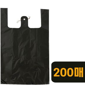 자취아이템 T2호 검정 비닐봉지200매 비닐봉투 시장봉지 마트봉지