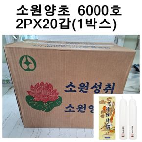 국산소원성취 양초 제사 불교 6000호2개X20갑 1박스