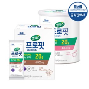 프로핏 웨이프로틴 파우더 (복숭아 1캔+초콜릿스틱 1박스)