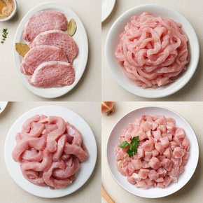 [냉장] 국내산 돼지 등심 용도별 500g 잡채 돈까스 탕수육 카레
