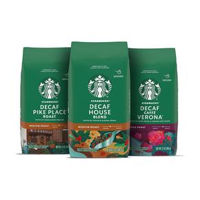 [해외직구] Starbucks 스타벅스 디카페인 3종 분말 스벅커피 각340g Medium & Dark Roast Decaf Ground Coffee?Variety Pack?3 bags (12