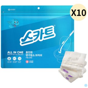 스카트 올인원 변기 청소 브러쉬 리필 부케향 24p X10