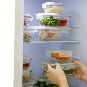 코멕스 강화유리 밀폐용기 반찬통 냉장고 냉동실 정리용기