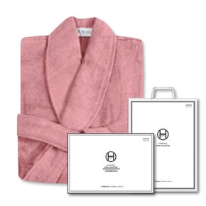 30수 면 프리미엄 고중량 샤워가운 핑크 선물세트(선물포장 및 쇼핑백동봉)