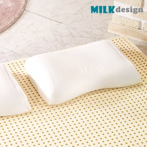 [밀크 디자인]순면 40수 땅콩 XL 라텍스 베개 커버 / 땅콩형 베개용