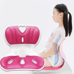 바른 자세 교정 의자 어린이 척추교정의자 커브 좌식의자 허리보호 핑크 F020