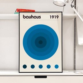 미드센추리 모던 포스터 액자 96종 - 60 바우하우스 블루써클